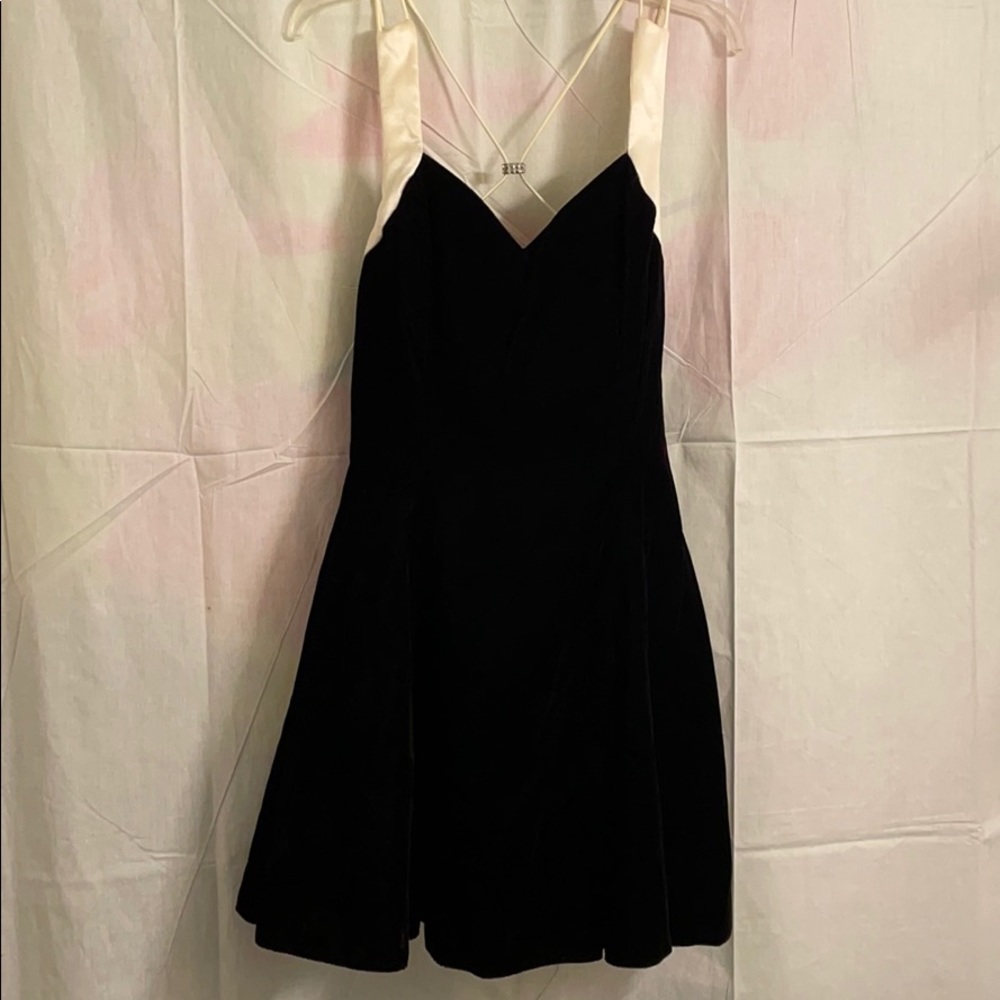 Betsy & Adam Black Velvet party dress